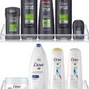 Sorbus Acrylic Bathroom Shelves Floating Display Acrylic Shelves, Clear Shower Caddy Shelf Storage for Bath Vanity, Kitchen, Bookshelf, Spice Rack Wall Mounted, No Drill Adhesive - 2 Pack Transparent