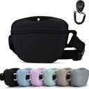 Pet Training Snack Pouch with Clicker 2.0 Upgraded Magnetic Closure, 1.66 Cup Silicone Belt for Dog TreatsPerfect for Exercising and Walking (Black)