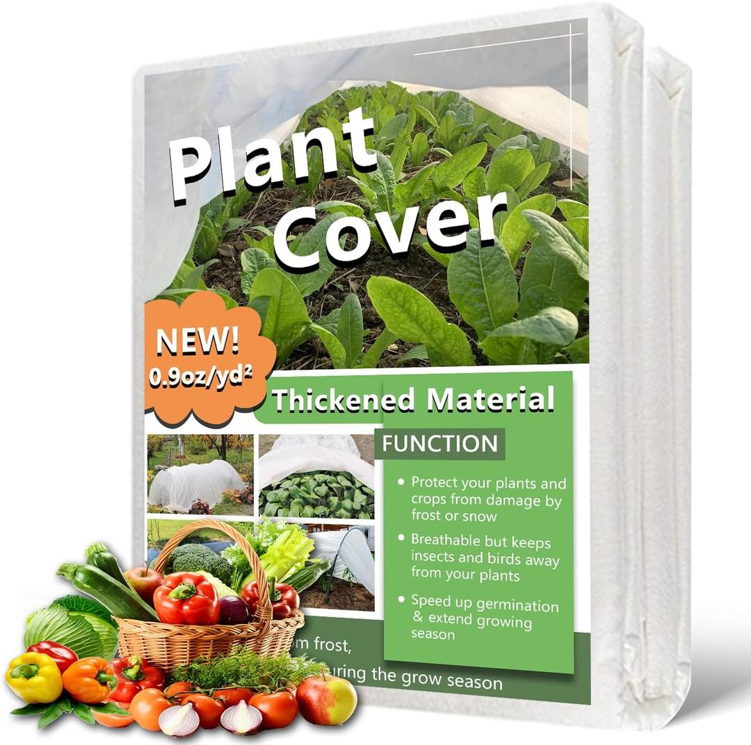 Plant Covers Freeze Protection 10 x 30 Ft, Thick Frost Cloth for Outdoor Plants, Winter Plant Blankets and Frost Covers for Garden Frost Protection, Floating Row Cover