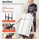VEVOR Stair Climbing Dolly 460 lbs, Heavy-Duty Folding Trolley Cart for Stairs with Telescoping Handle, 6 Wheels & 2 Ropes, Stair Climber Dolly for Home, Groceries, Warehouse