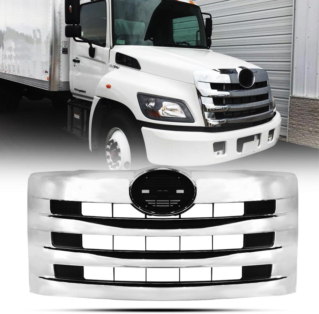 Front Chrome Grill Grille fit for 2011+ Hino 238 258 268 338 Semi Trucks