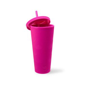 Mermaid Scale Matte Tumbler - Hot Pink, 17 Oz