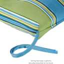 Modern Outdoor Chaise Lounge Cushion with Ties – Durable Polyester Fabric, Channel-Filled Polyfiber Insert, Removable Zippered Cover, Cayman Stripe, 73 inches x 23 inches x 4 inches