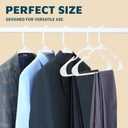 Lifemaster Plastic Clothes Hangers  Heavy Duty Hanger Set, for Organizing Clothes, Dresses, and Coat, Holds Up to 5 lbs, Space-Saving Hangers with Non-Slip Shoulder Grooves, Pack of 20, White