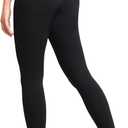 Warm Leggings for Women Winter Fleece Lined Windproof Full Length Legging for Cold Weather Thermal Velvet Shapewear Pants (Black, L)