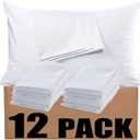 Bulk Pillow Cases Standard Size Set of 12 Pack Basic Pillowcases White Pillow Case Hypoallergenic Pillowcase Soft Envelope Closure Covers 20 x 26 Inches