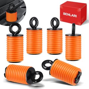 Benlari ATV Tie Down Anchors Lock and Ride Iron Ruber Fit for Polaris Ranger General 1000 XP 900 XP 800 700 500 570 General 1000 Fit for 1-7/16" 2013-2025 Orange