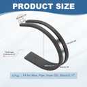 PATIKIL 2-3/16 Inch Cable Clamp, 8 Pack 304 Stainless Steel Rubber Cushioned Insulated Pipe Metal Clamp for Tube Pipe Hose Cable Wire Cord Installation