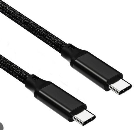 CELLCandy 6.5ft USB-A to USB-C Braided Charge & Sync Cable - Black/Silver And CCY USBC GLOW  CABLE 3FT