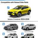 FengYu 300lb Lockable Roof Rack Cross Bars Compatible with Subaru Crosstrek 2024 2025 2026 Limited/Premium/Sport (Not for Wilderness), Aluminum Roof Rails Crossbars Cargo Bars Rooftop Black Carrier