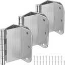 KOLET Offset Door Hinges, 3.5 Inches Swing Clear Hinges, 5/8" Radius Corner Ball Bearing Door Hinges, 2 Inches Widen Doorway, Smooth and Easy Installation, Brushed Nickel, 3 Packs