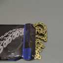 YOXUFA 420 Chain Compatible with Predator 212 Coleman CT200U CT200U-EX BT200X Baja Warrior MB200 Massimo 200cc 196cc Mini Bike Gold Parts Jackshaft Front 42 Link + 90 Link Rear Drive Chain