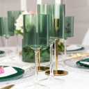 Two-Tone Wine Glasses - 9oz - Green/Clear, case pack of 60 - For Parties & Catering, Large