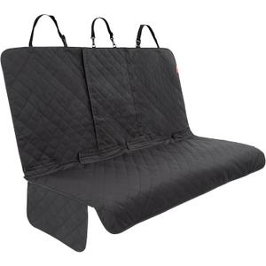 Lusso Gear Dog Car Seat Cover for Back Seat - 100% Waterproof - Full Protection from Mud, Scratches, Shedding - Non-Slip Rear Seat Protector for Dogs - Secure Fit for Car, Truck, SUV (Black) (Premium Edition - Black)