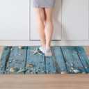 Summer Beach Seashell Starfish Tiveruda Kitchen Mat Anti Fatigue Kitchen Mats Non-Slip Kitchen Floor Mat Washable Kitchen Rug Cushioned Standing Mat Anti Fatigue Floor Mat