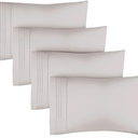 Queen Pillow Cases Set of 4 - Ultra Soft Hotel Quality Pillowcase Covers - Comfy Cozy Bedding for Women, Men, Kids & Teens - Machine Washable Pillow Protectors - 4 Pieces Set - Queen Size Light Grey