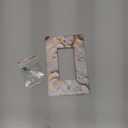 Decorative Art Light Switch Covers Elegant Beige Floral Switch Plate Cove 1 Gang Rocker Outlet Decorative Switch plate Faceplate GFCI Light Switch Covers