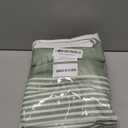 Extra Long Sage Green Shower Curtain Cotton Boho Striped Shower Curtains for Bathroom with Tassel 72" W X 84" L