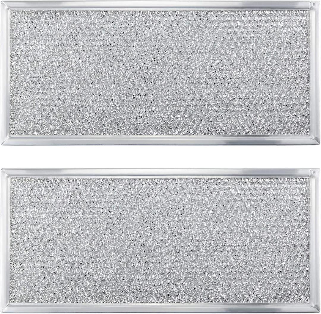 2026 Upgraded W10208631A Microwaves Grease Filter Approx. 13" x 6" by Beaquicy - Replacement for Whirlpool GE Microwaves - Pack of 2
