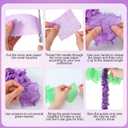 Gilprop Purple Paper Wisteria Hanging Flowers Making Kit DIY Artificial Wisteria Ceiling Garland Decor Fake Flower Vine Strings for Home Room Classroom Wall Fairy Party Backdrop Decorations