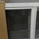 Kathfly 2 Pack Basement Home Window 32" x 14" Mini Basement Windows Replacement with Glass Block Screen and Screws for Home Sheds Barns (White)