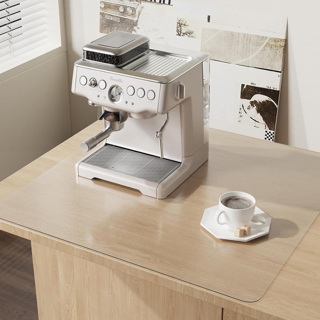 Clear Frosted Floor Mat, 36"x 36" PVC Area Rug Entryway Rug Desk Cover Protector Refrigerator Mat, 2mm Thickness Durable Anti-Scratch Plastic Desk Pad Mat