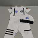 Zusnxaxe Newborn Baby Boys Girls Halloween Outfit Astronaut Costume for Children, Baby Spacesuit with hat, Birthday Gifts, Toddler Pretend Role Play Dress Up, Photo shoot, Summer 12 Months