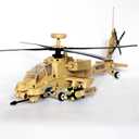 KALAPINK AH64 Apache Military Helicopter Building Blocks Set (200+ Pieces), Army Airplane Designed for Plane Lovers, Kids (8+Years) and Adults