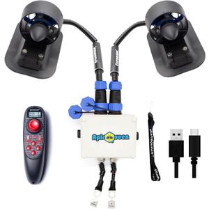 12-16V Underwater Thruster U2 Set,Total Thrust 7.5LBS,Can Push 220.5LBS,1-3km/h Speed, Brushless Motor For Fishing Boats ROVs