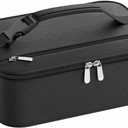 Small Lunch Box Insulated Lunch Bag for Women Men, Bento Kids Lunch Box, Compact Portable Thermal Meal Cooler Bags with Buckle Handle for Work & School, Black 5L