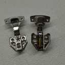 2pcs 35mm Concealed Hinge Face Frame Mounting Concealed Hinges, Kitchen Cabinet Door Hinges Damper Cupboard Closet Door Hardware Furniture Accessories with Screw