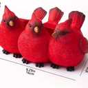Cardinal Bird Planter  Triple Red Cardinal Resin Succulent Pot, Small Decorative Flower Pot with No Drainage Hole for Indoor & Outdoor Home Dcor
