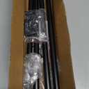 Curtain Rods for Windows 30-62 Inch, 5/8" Matte Black Curtain Rods, Stainless Steel Small Curtain Rod for Bedroom, Living Room,Kitchen,Farmhouse, Outdoor Curtain rod Black