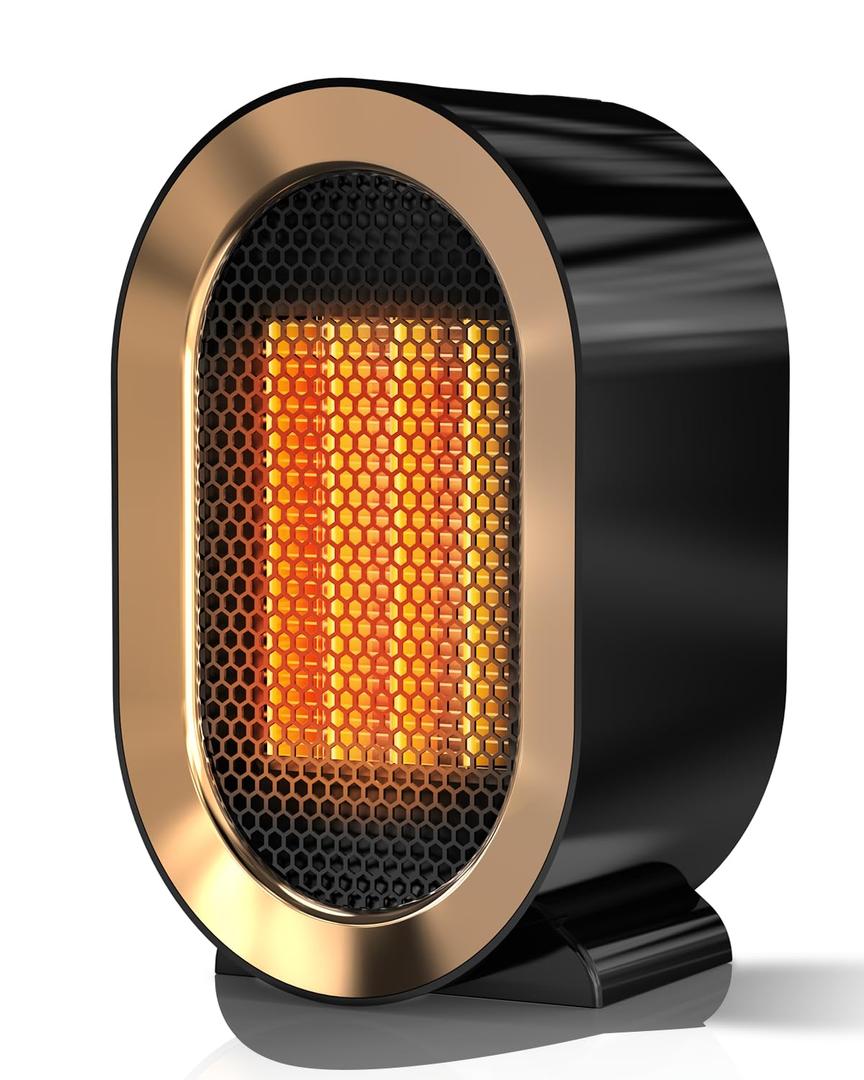 Indoor Electric Portable Space Heater, 1200W Personal Desk Heater, Fast Quiet Heating Ceramic for Large Room,Bedroom and Office Use