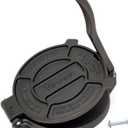 Victoria 8 Inches Cast Iron Tortilla Press, Roti Maker and Tortilladora, Pataconera Seasoned with Flaxseed Oil, Made in Colombia