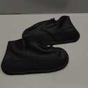 Waterproof Rain Shoe Covers, Silicone Overshoes with Zipper Non-slip Galoshes for Men and Women (L(Women 7.5-10.5,Men 6.5-9), Black)