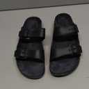 FUNKYMONKEY Women's Comfort Slides Double Buckle Adjustable EVA Flat Sandals, Size 8