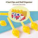 4 Pack Set Yellow Duck Shaped Chip Clips Food Bag Sealing Clips Keeping Food Fresh, Easy to Use and Store, Ideal for Various Seasoning And Food Bags Piping Bag Clips Bag Clips Bag Clips For Food