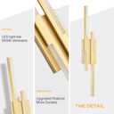 Benkut Modern LED Wall Sconce Gold Remote Wall Light Fixtures for Bathroom, Dimmable Vanity Light Indoor LED Remote Wall Sconce for Bedside Bedroom Living Dining Room (27.6inch 3000-6500K 1 Pack)