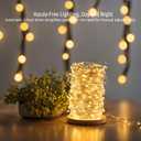 koopower 4 Pack 50 LEDs Outdoor String Lights, Auto On/Off Battery Operated Fairy Lights 8 Mode Waterproof Copper Wire Lights for Bedroom, Garden, Halloween, Christmas, Wedding Decoration