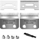 Precision Clipper Replacement Blade, Compatible with Wahl Clippers 2 Holes Adjustable Hair Home Trimmer Parts Blades, Pack of 2