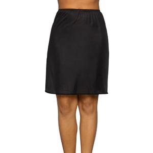Vanity Fair Women's Anti-Static Nylon Half Slip for Under Dresses, Size 3XL (22 Inch - Single Slit - Black)