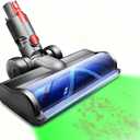 Upgrade Vacuum Head for Dyson V7 V8 V10 V11 V15 G5 Gen5 V8 Slim, Quick-Release Soft Roller Cleaner Head with Full-Area LED Green Light, Replacement Motorhead for Hard Floors, Tile and Wood