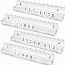 Mahjong Racks with Pushers, Clear Acrylic 4-Player Set, 17.5 Inch