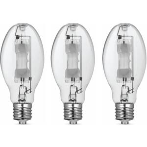 Bluex Bulbs (3 Pack MH175/U/MOG 175W Metal Halide Bulb Mogul Base (E39) - ED28 Clear M57 HID Lamp 14000 Lumens