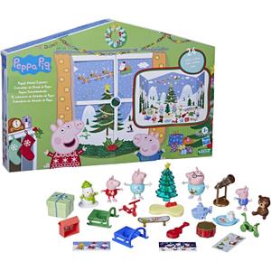 Peppa Pig Peppas Kids Advent Calendar, Contains 24 Surprise Toys, 4 Holiday Family Figures; Ages 3 and Up
