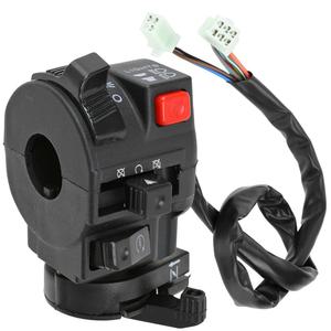 FVRITO Left Starter Kill Switch for Tao Tao 50cc 110cc 125cc 150cc 200cc Chinese ATV Quad 4 Wheeler, 5 Function 9 Wire Start Button Light Choke Assembly for Coolster Kayo Icebear Peace Sports Parts