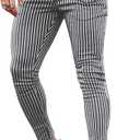 GINGTTO Mens Casual Pants with Pockets Chinos Pants Men Slim Fit 34