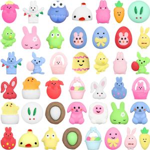 43 Pack Squishy Toys, Kawaii Squishies Party Favors for Kids Treasure Box Toys for Classroom Birthday Xmas Gifts Goodie Bag Fillers Mini Animals Mochi Squishy Fidget Toys Stress Relief Sensory Toys