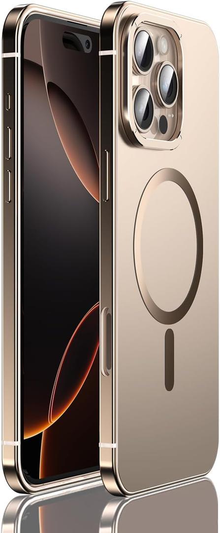 IMCHEN Metal Case for iPhone 16 Pro Max - Stainless Steel Edge, Slim and Durable